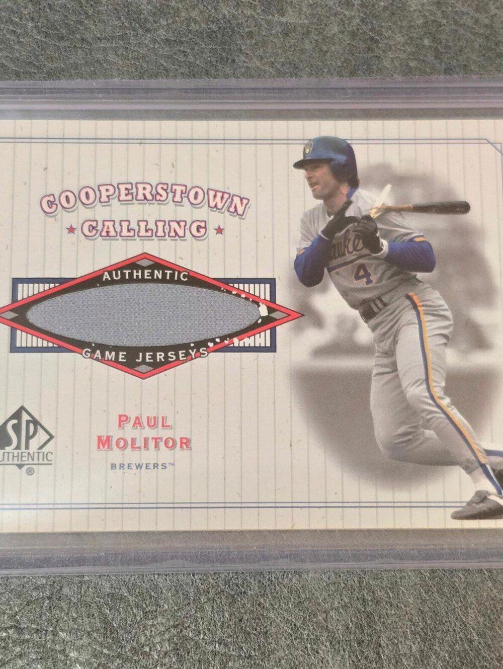 2001 SP Authentic Cooperstown Calling Game Jersey #CCPM Paul Molitor Card